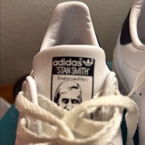 Adidas Stan Smith White and Black Sneakers